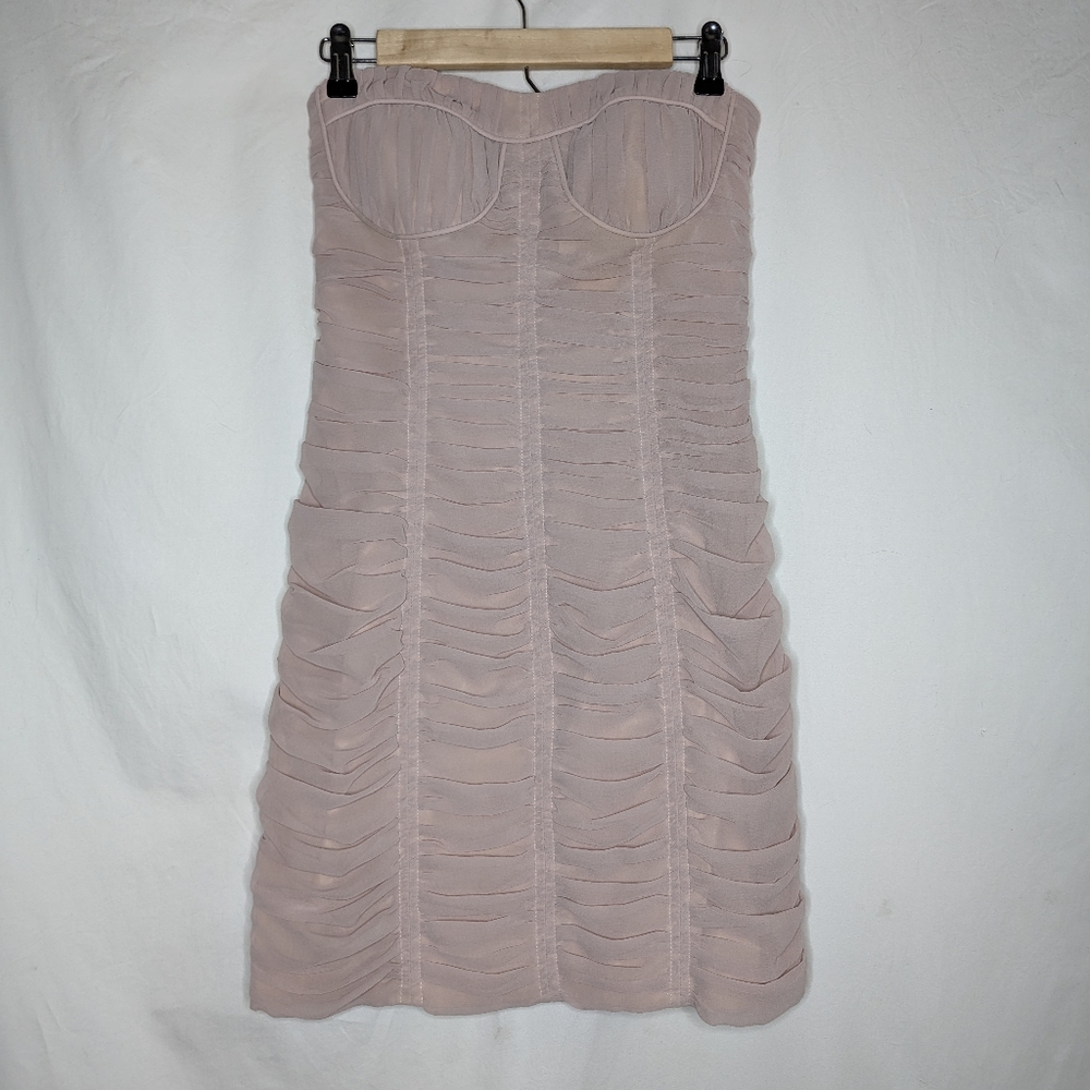 Rubber Ducky Productions Women's Blush Pink Ruched Mini Dress Size S